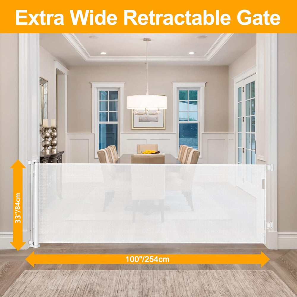 WOMHOM retractable mesh gate demonstrates space-saving design for compact homes