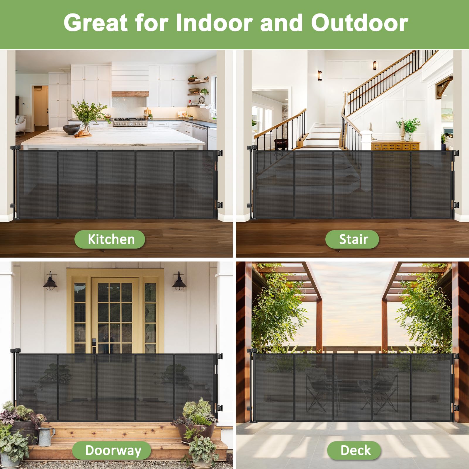 WOMHOM retractable gate saves space while maintaining aesthetics