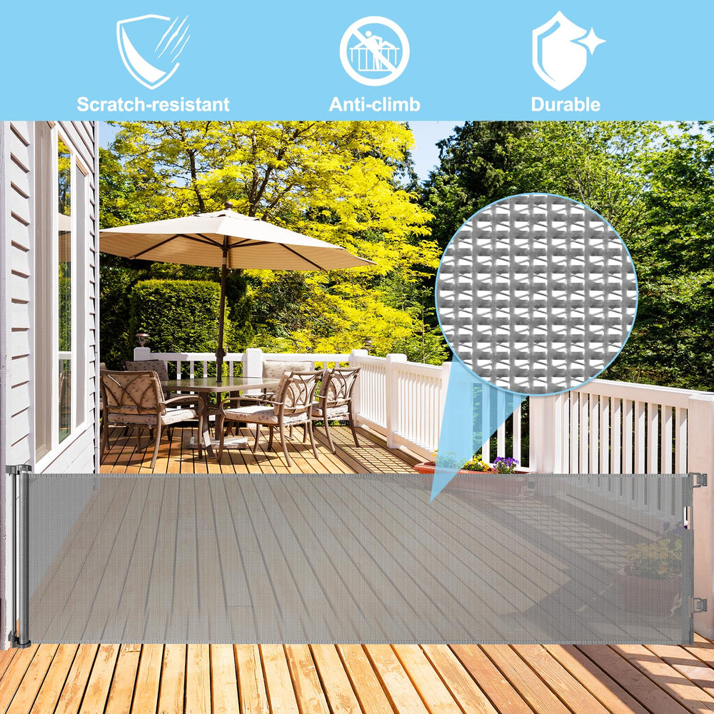 WOMHOM wide openings safety gate helps manage play spaces.