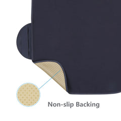 WOMUMON booster chair cover side wings demonstrating strap protection and setup