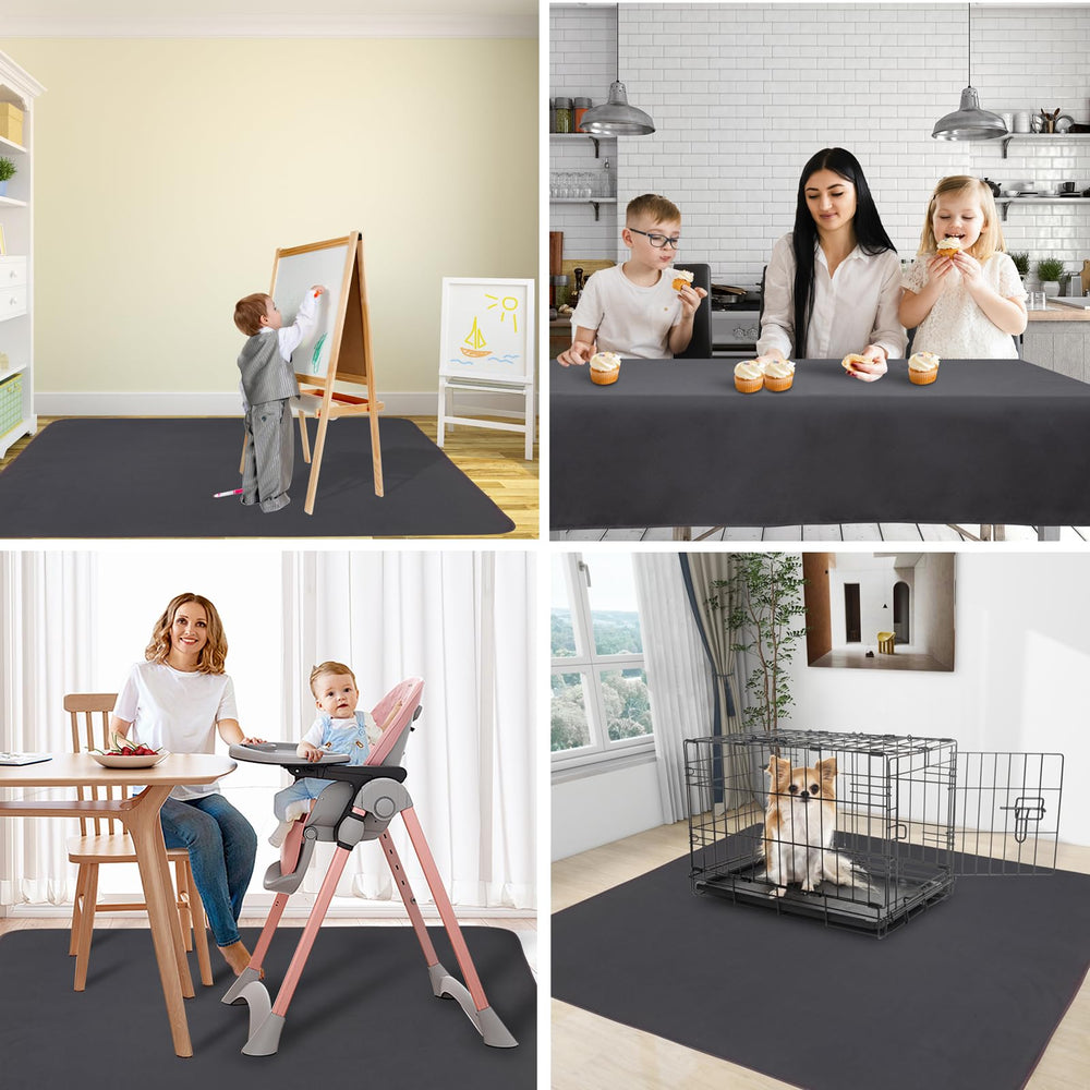 WOMUMON splat mat folds for travel and is lightweight