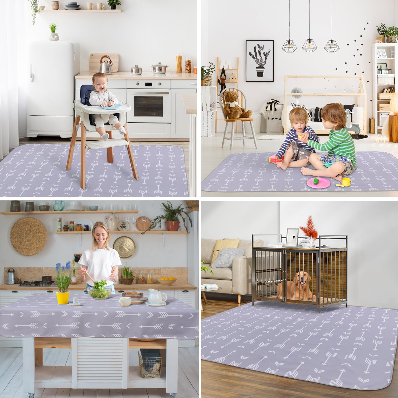 WOMUMON Splat Mat is machine washable for repeated use.