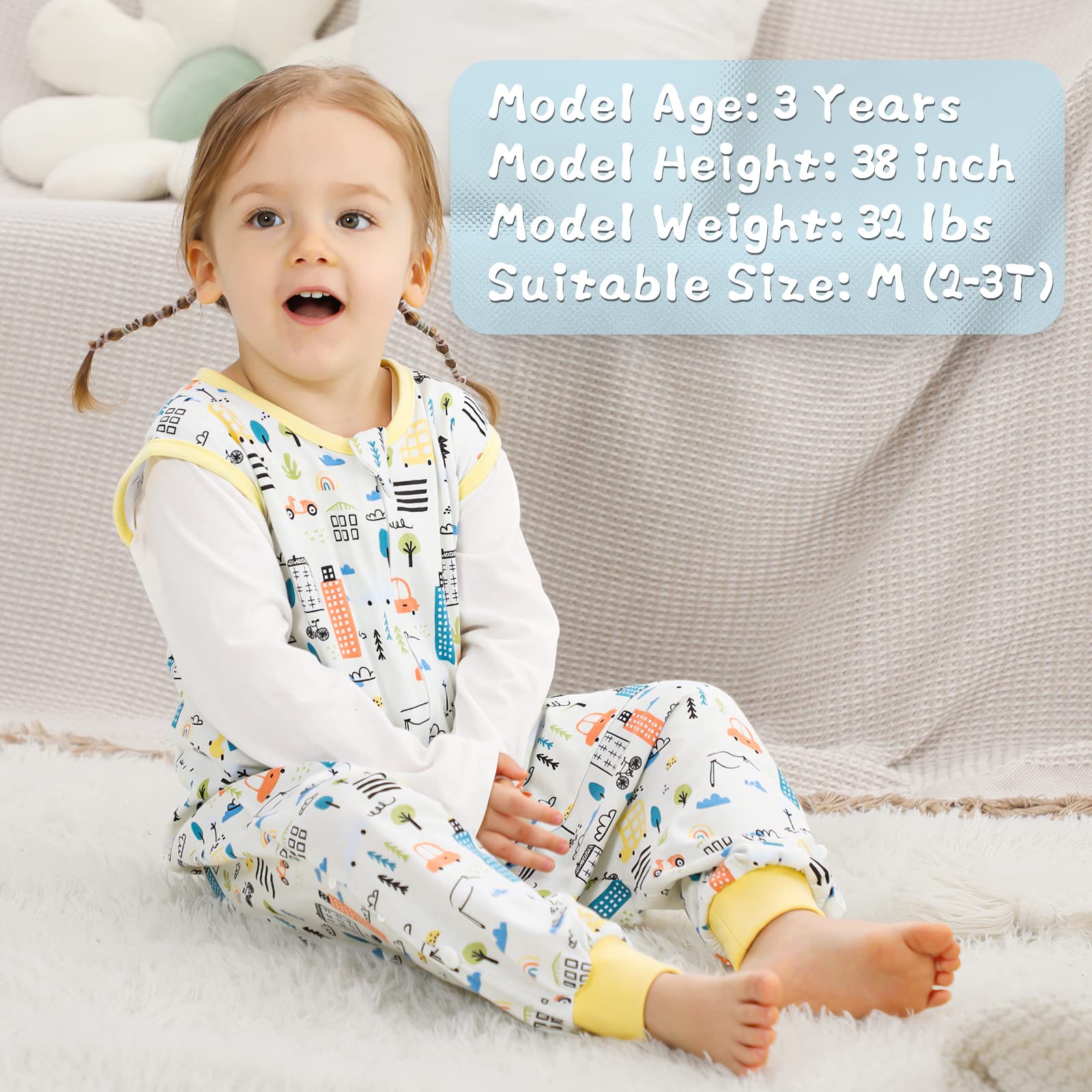 WONDAY 0.5 tog breathable cotton sleep sack keeps warmth balanced