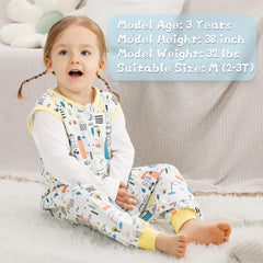 WONDAY 0.5 tog breathable cotton sleep sack keeps warmth balanced