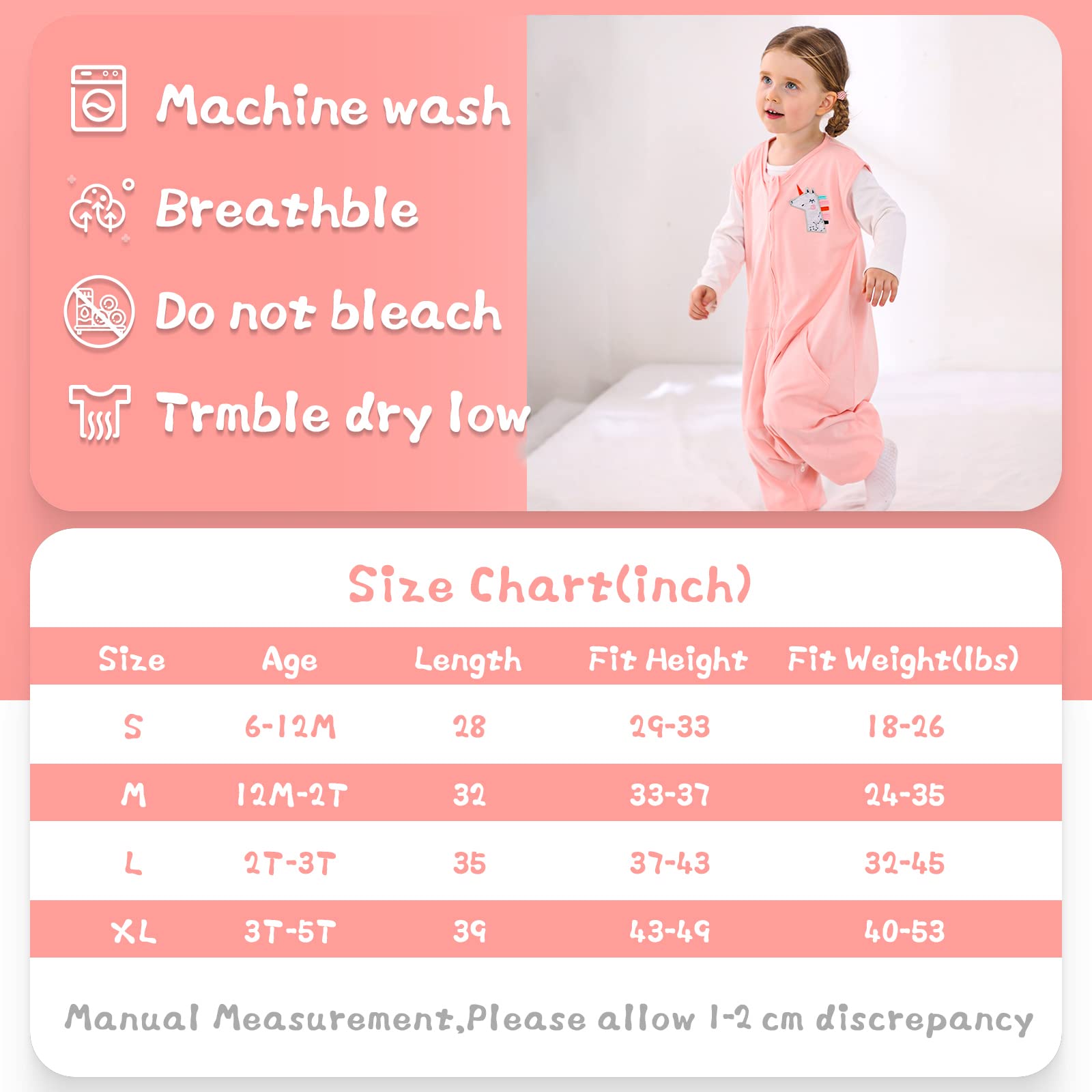 Breathable fabric detail showing year-round comfort for toddlers.