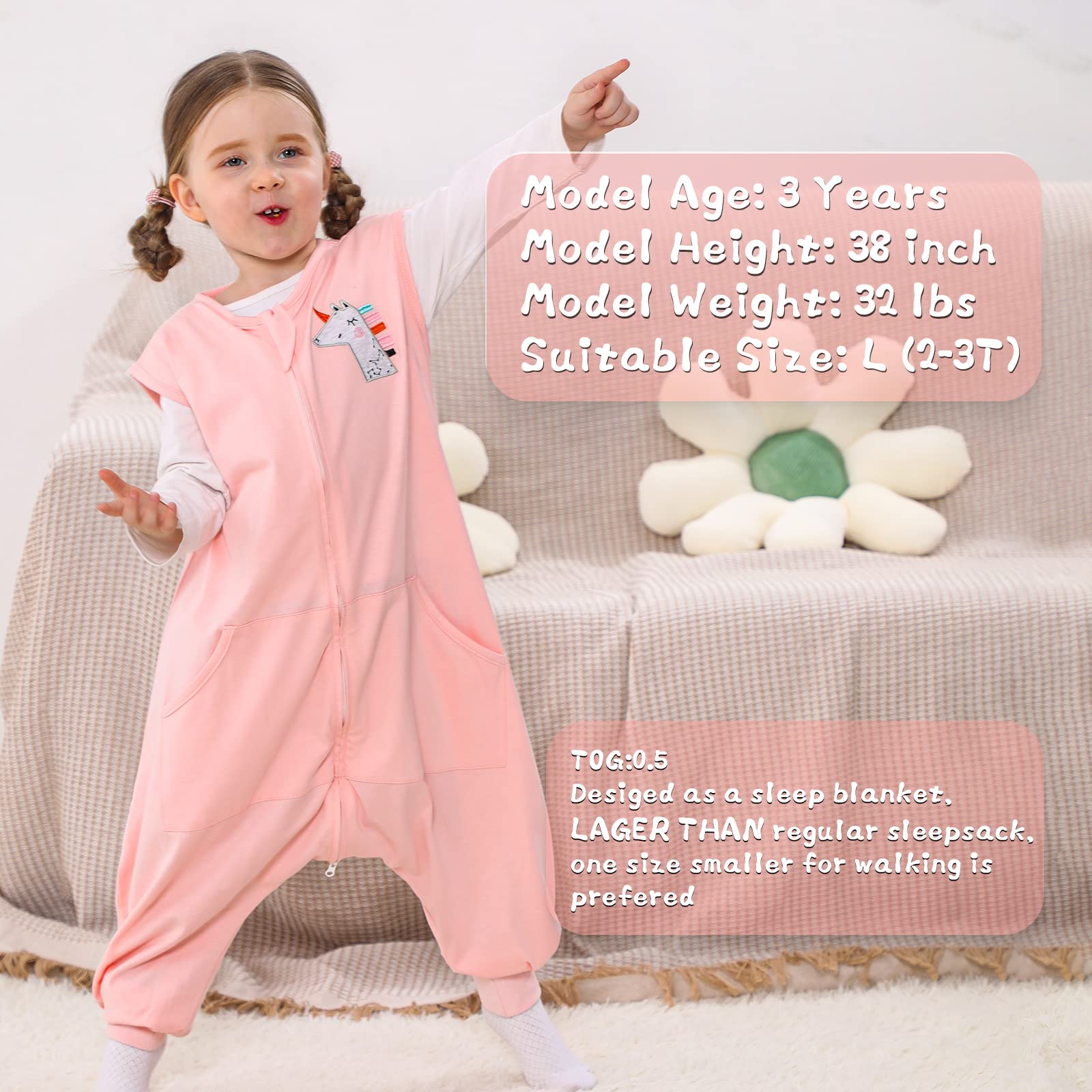 Buttery-soft cotton fabric texture of the WONDAY sleep sack.
