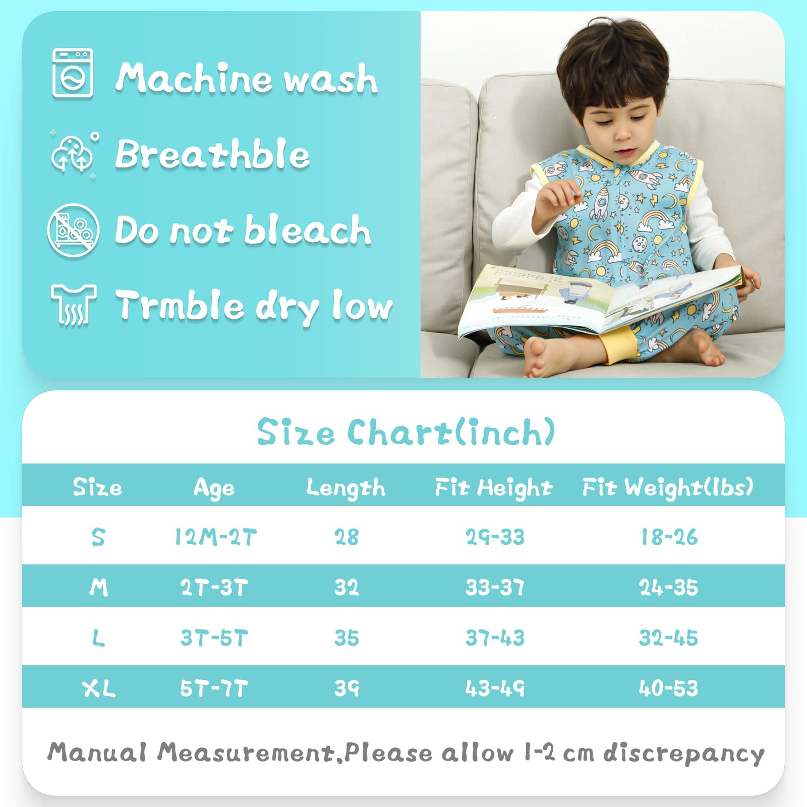 WONDAY buttery-soft cotton fabric for gentle, breathable comfort.