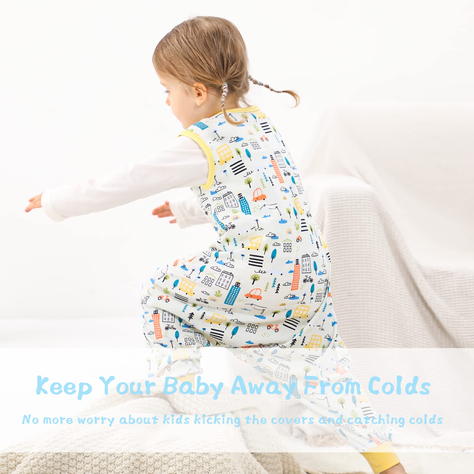 WONDAY hip-friendly sleep sack for natural leg movement