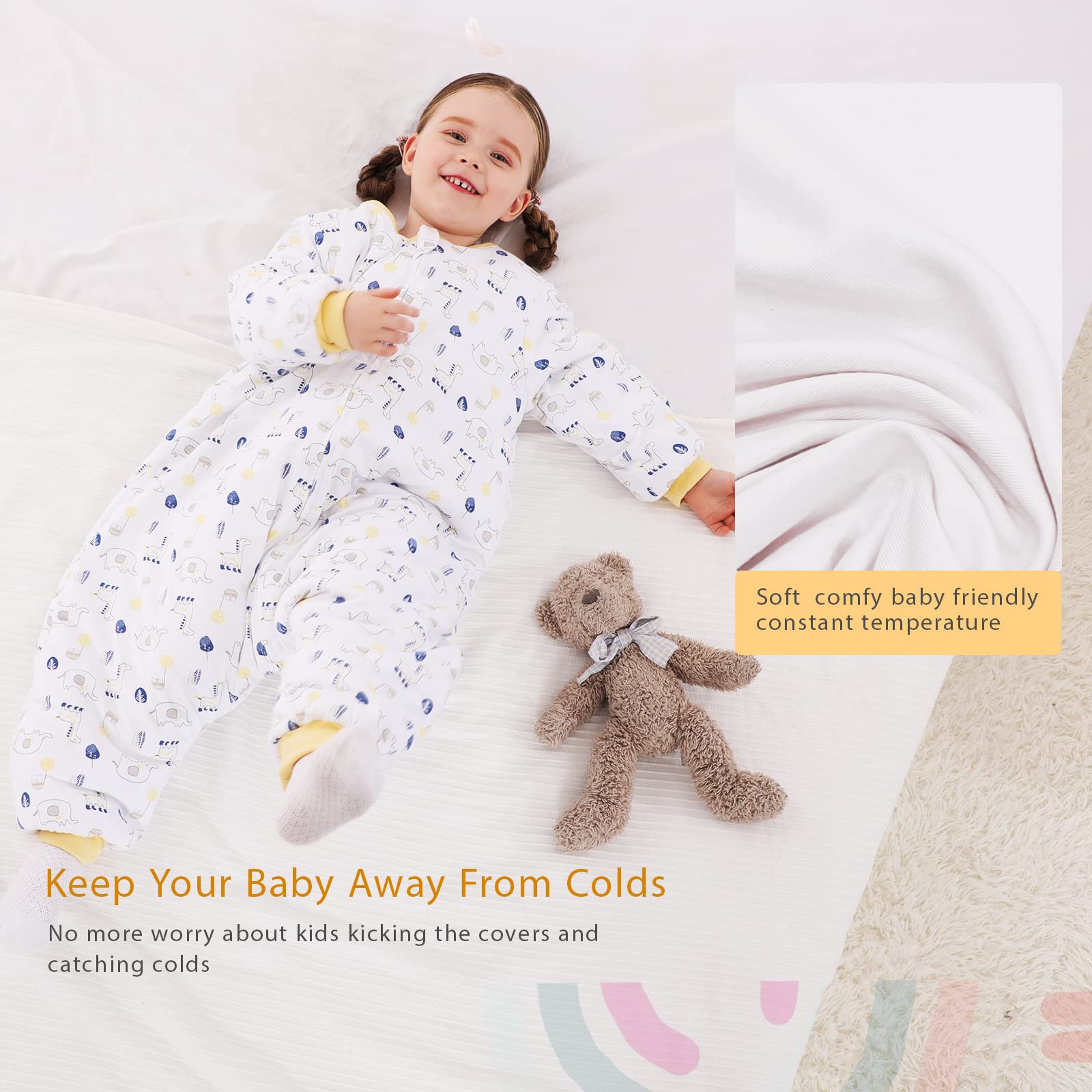 WONDAY machine-washable durable sleep sack maintains softness wash after wash