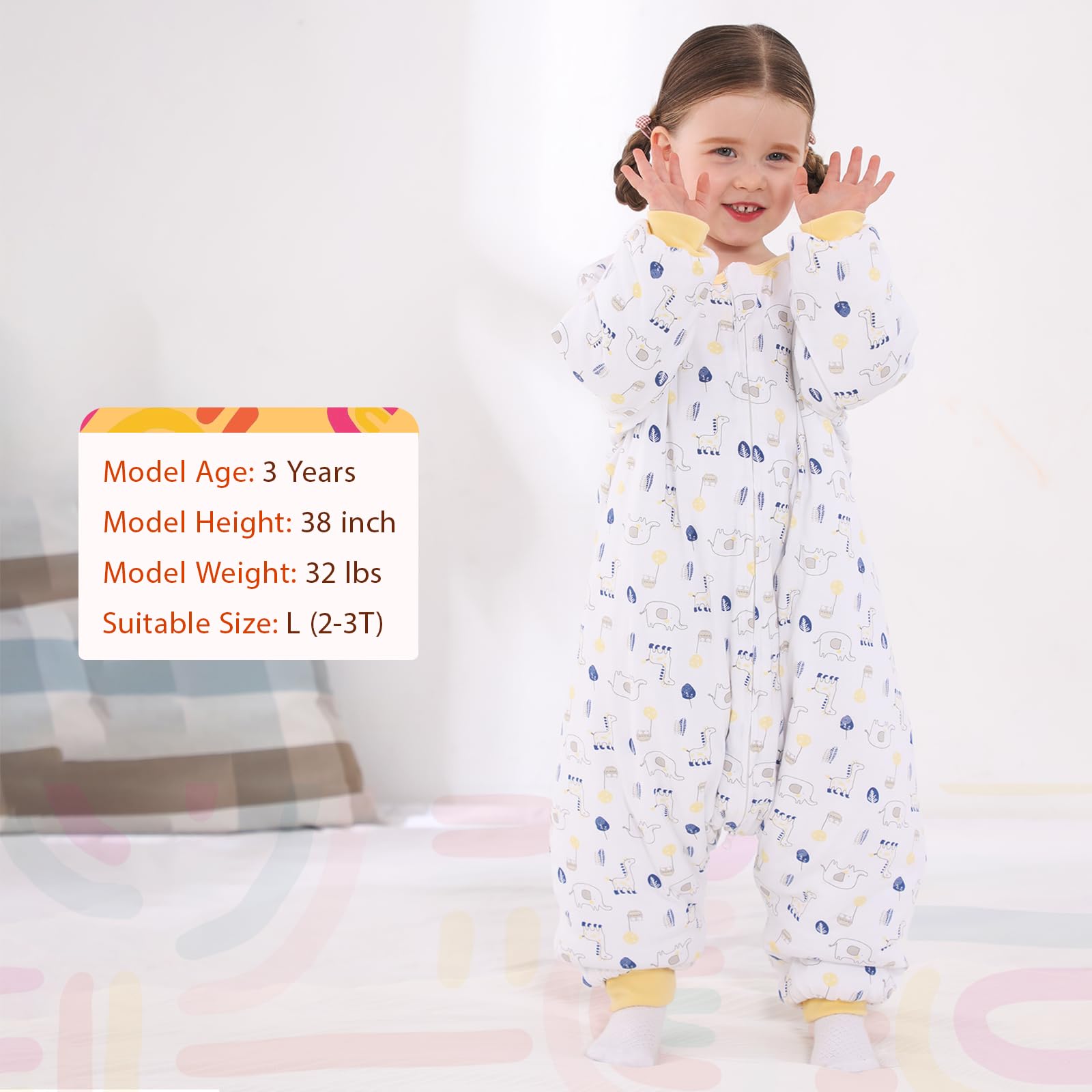 WONDAY soft cotton sleep sack featuring plush padding for gentle warmth