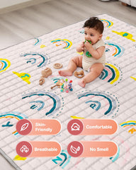 WONDAY mat bottom with non-slip dots stabilizing on the floor
