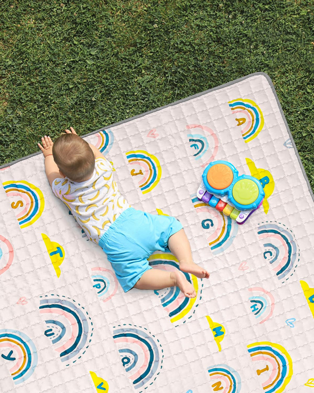WONDAY travel-friendly mat folded for car trips or on-the-go