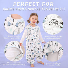 WONDAY sleep sack with feet bottom two-way zipper for quick diaper changes