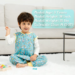 WONDAY sleep sack with two-way zipper for quick changes.