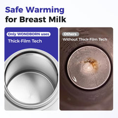 WONDBORN 1°F precision temperature control for gentle warming.