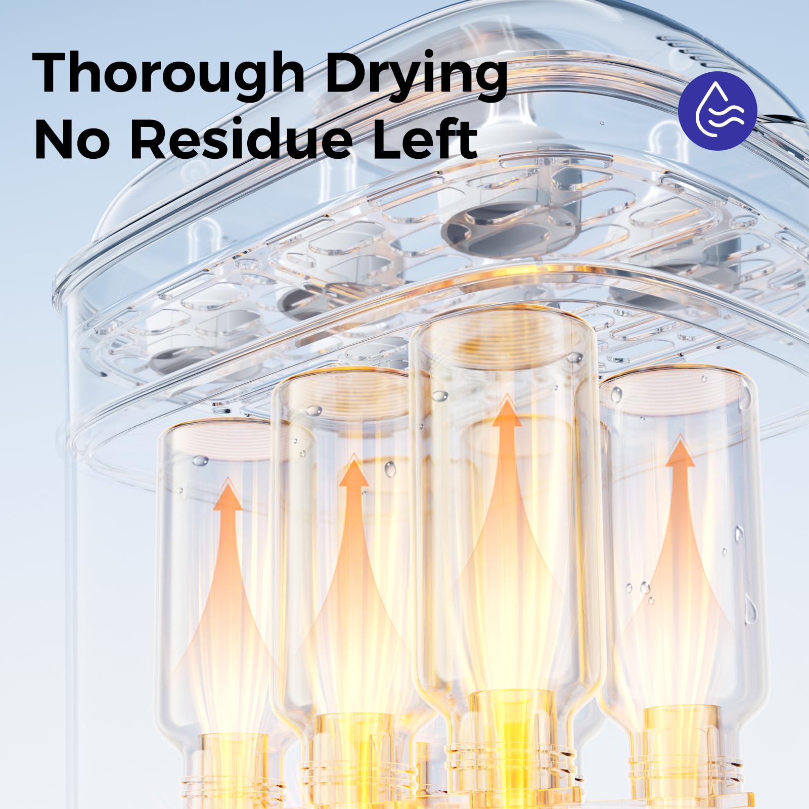 WONDBORN 4-in-1 unit with sterilize, dry, storage modes for everyday use.