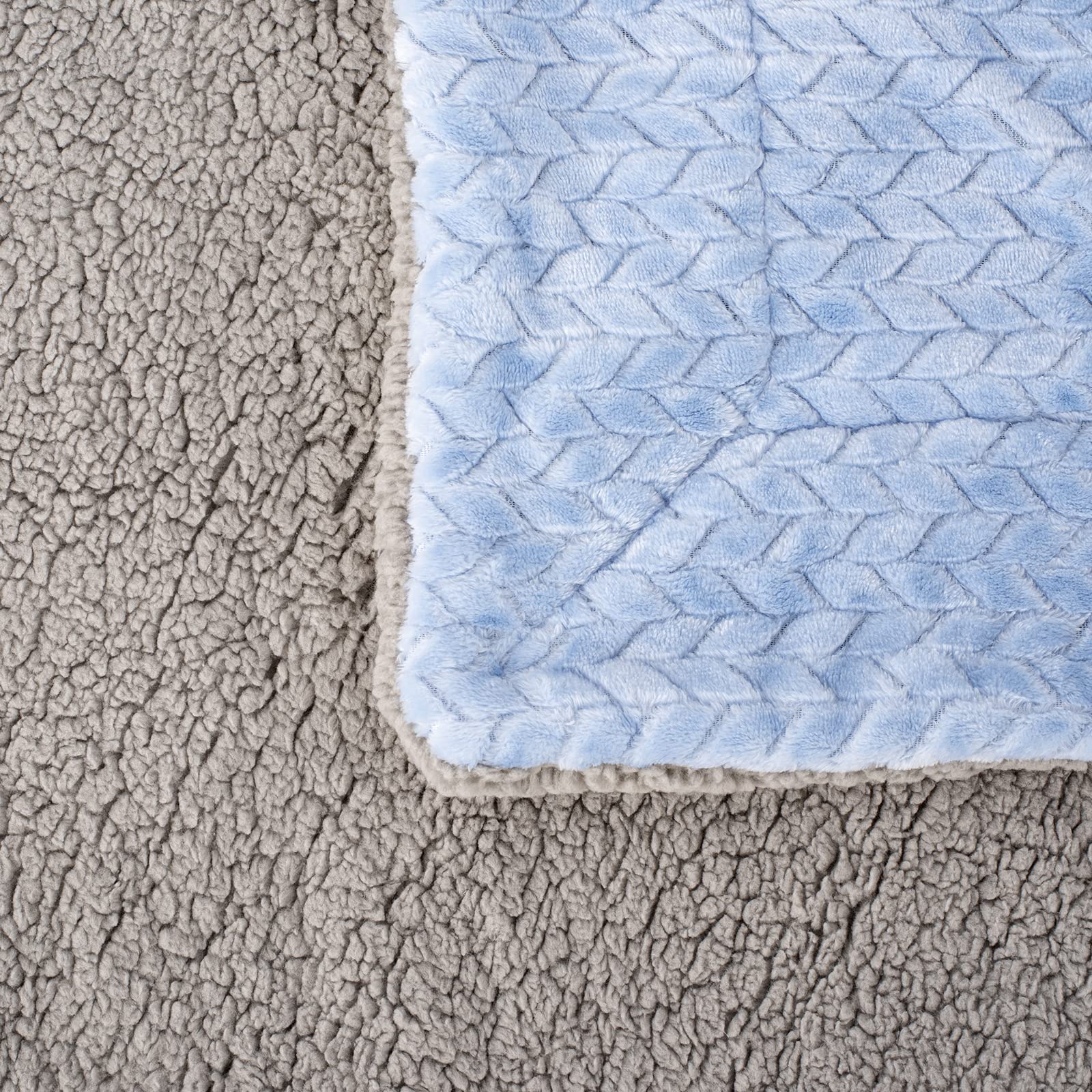 Wonder Miracle blanket in sky blue, complements modern nursery design.