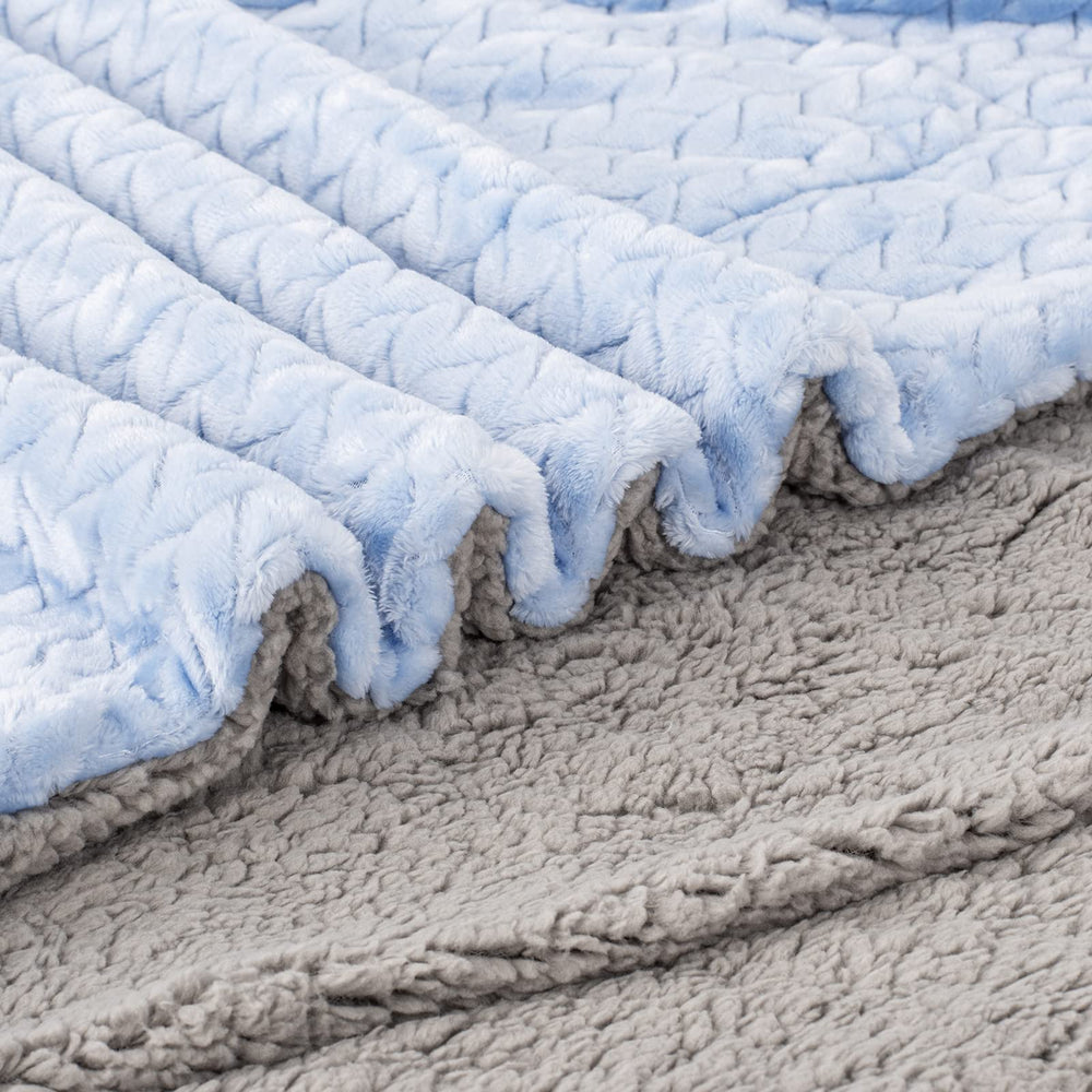 Close-up of coral fleece texture from Wonder Miracle blanket, plush feel.