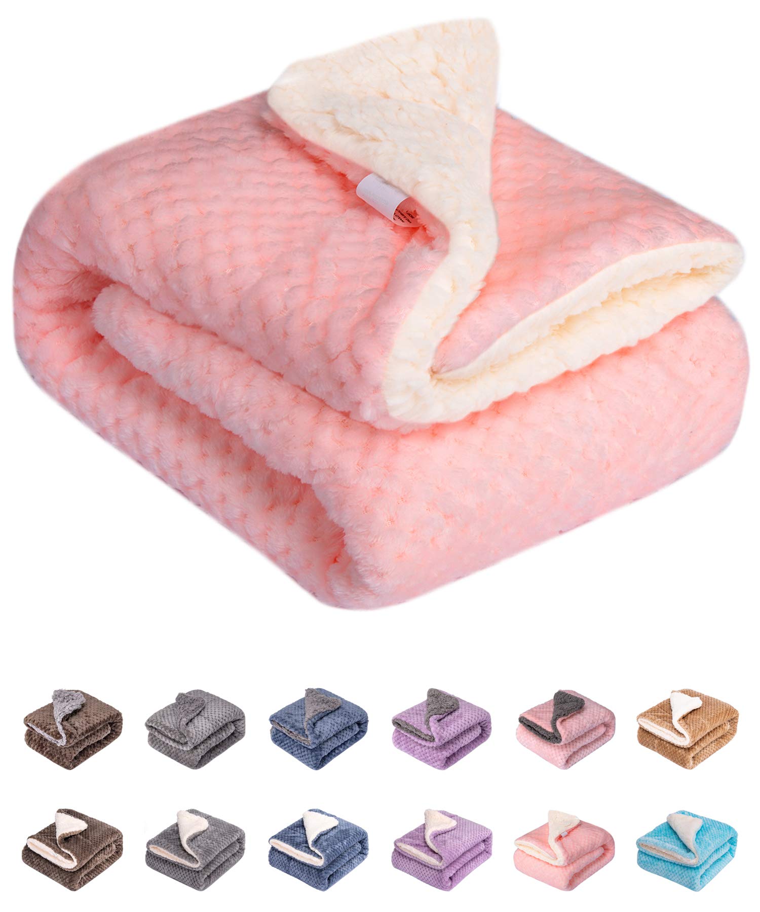 Wonder Miracle Cutiemate fuzzy pink pet blanket on a soft surface for warmth and comfort