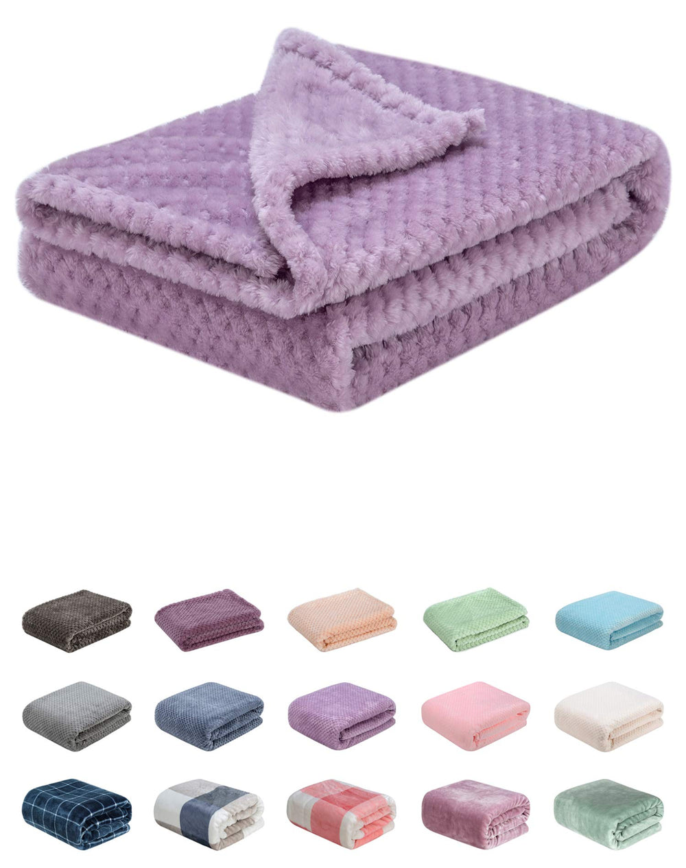 WONDER MIRACLE lavender fuzzy baby blanket ready for cozy bedtime snuggles