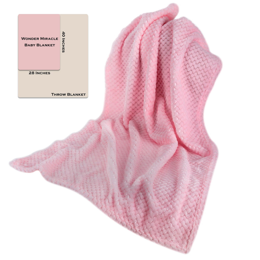 WONDER MIRACLE fuzzy blanket serves as portable changing pad.