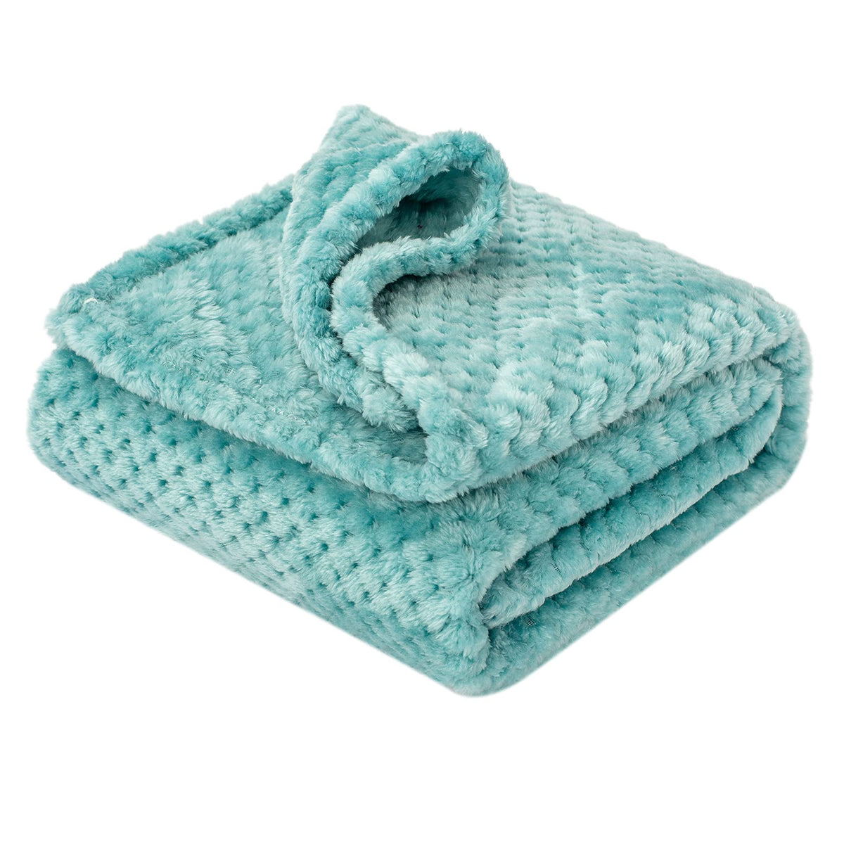 Wonder Miracle fuzzy blanket blue bell spread offers soft warmth for baby's cozy naps.