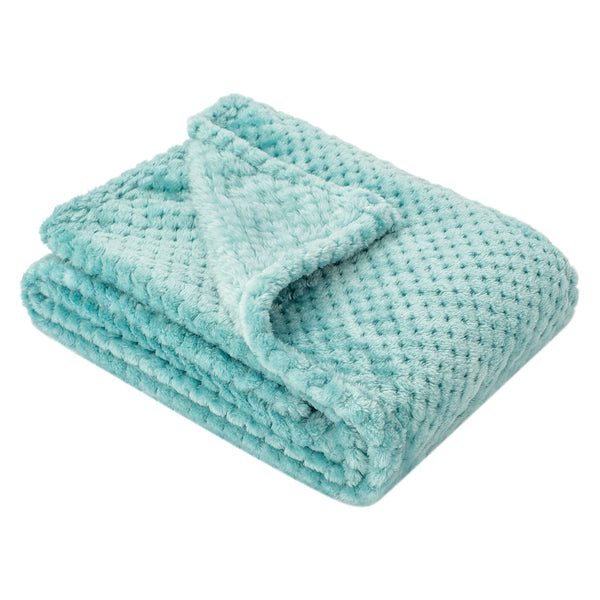 Wonder Miracle fuzzy blanket blue-crib offers soft warmth for baby naps