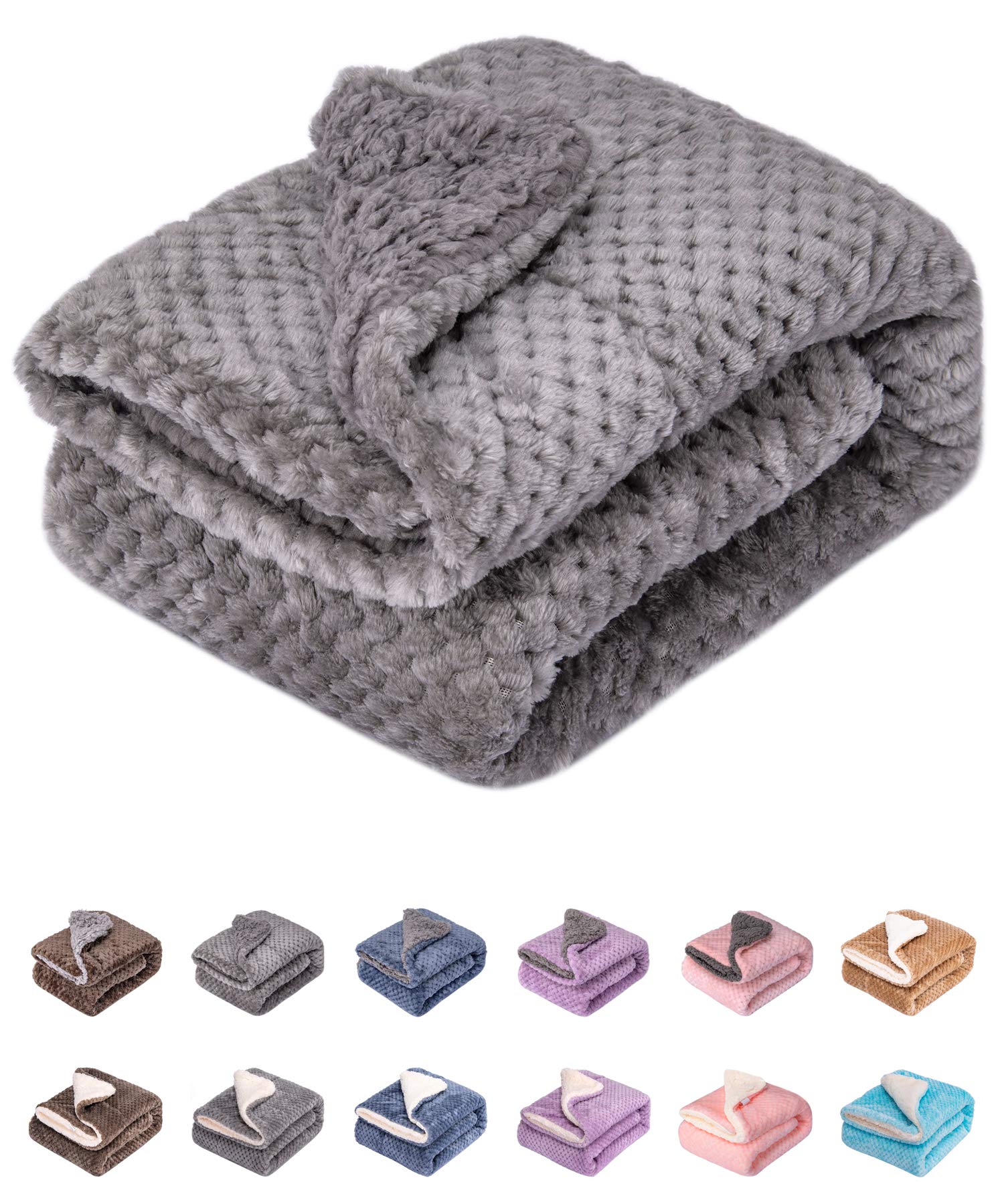 Wonder Miracle fuzzy blanket DG Flint Gray 24x32 offers cozy pet resting space.