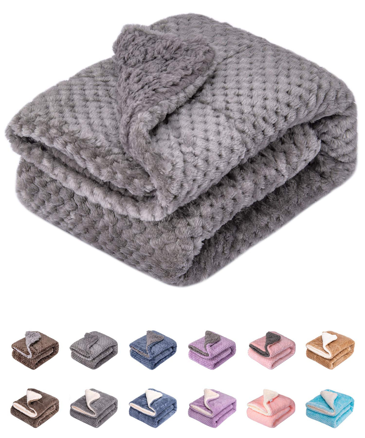 Wonder Miracle fuzzy blanket DG Flint Gray 24x32 offers cozy pet resting space.