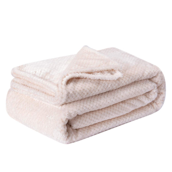 Wonder Miracle fuzzy blanket full twin cream — soft warmth for beds