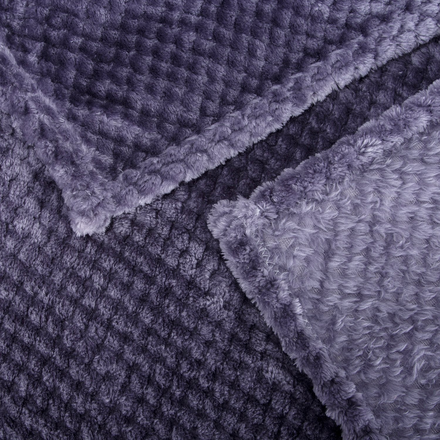 WONDER MIRACLE fuzzy blanket grape purple color adds cozy nursery decor