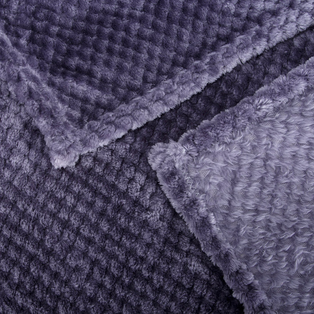 WONDER MIRACLE fuzzy blanket grape purple color adds cozy nursery decor