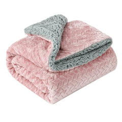 Wonder Miracle fuzzy blanket in Sakura Pink with plush baby-soft texture for cozy naps.