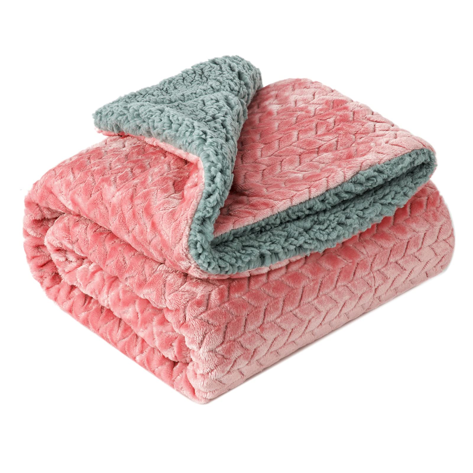 Wonder Miracle fuzzy blanket in Rose Pink, soft and cozy for crib and stroller.