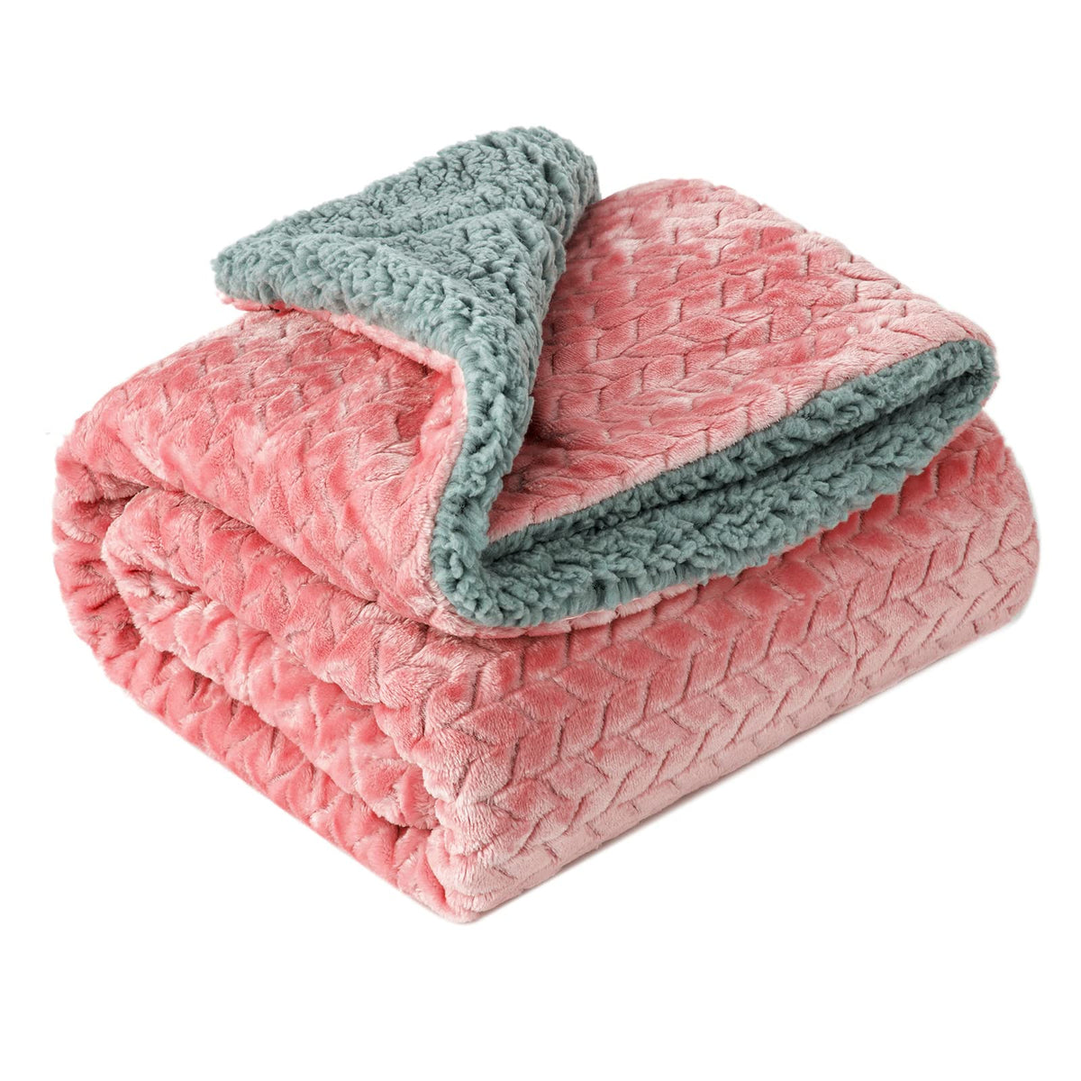 Wonder Miracle fuzzy blanket in Rose Pink, soft and cozy for crib and stroller.