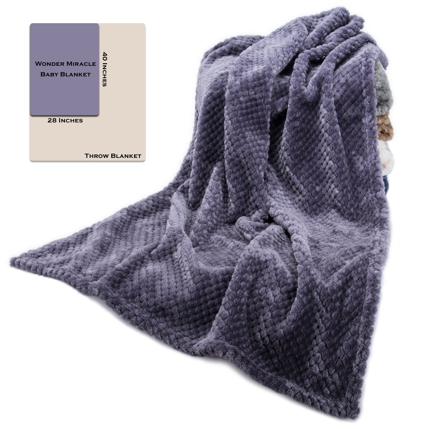 WONDER MIRACLE fuzzy blanket micro fleece texture, skin-friendly feel