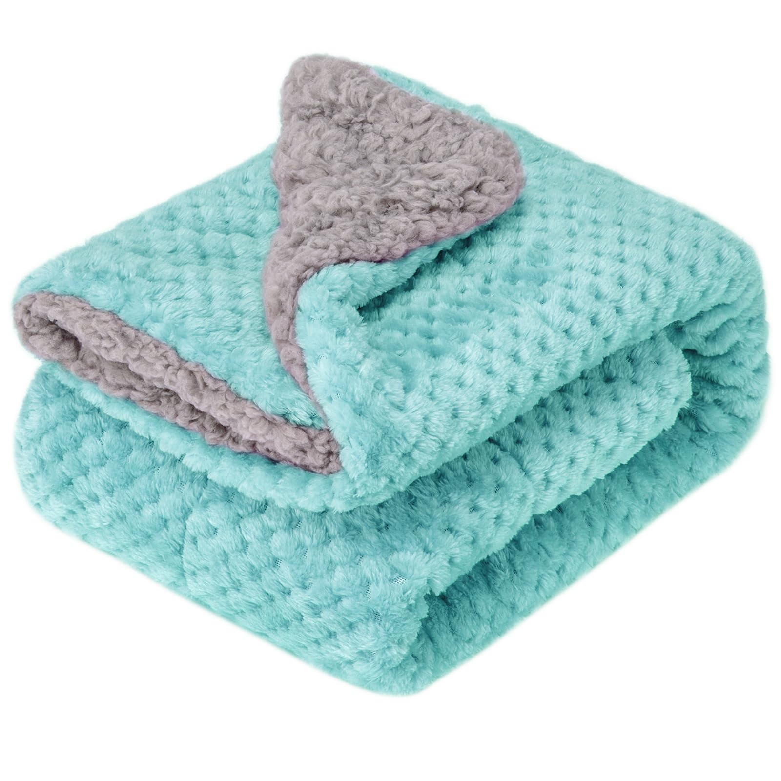 Wonder Miracle fuzzy sherpa blanket blue bell 30x40 keeps baby warm and cozy
