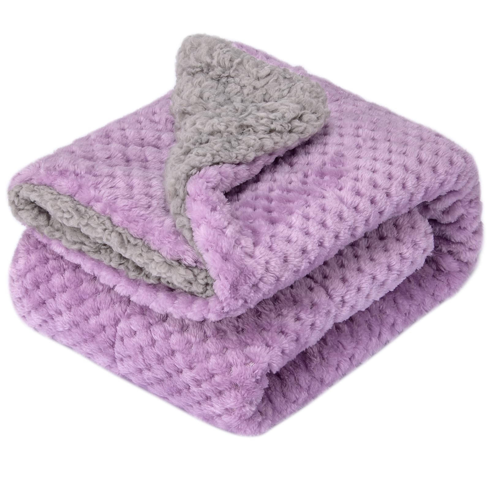 Wonder Miracle fuzzy sherpa blanket with soft-touch feel for cozy baby cuddles.