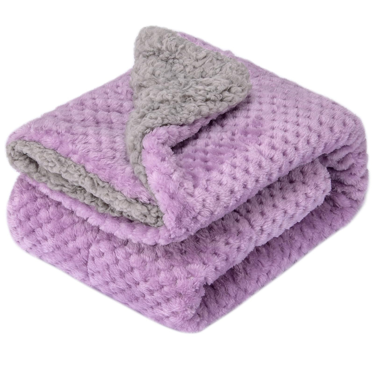 Wonder Miracle fuzzy sherpa blanket with soft-touch feel for cozy baby cuddles.