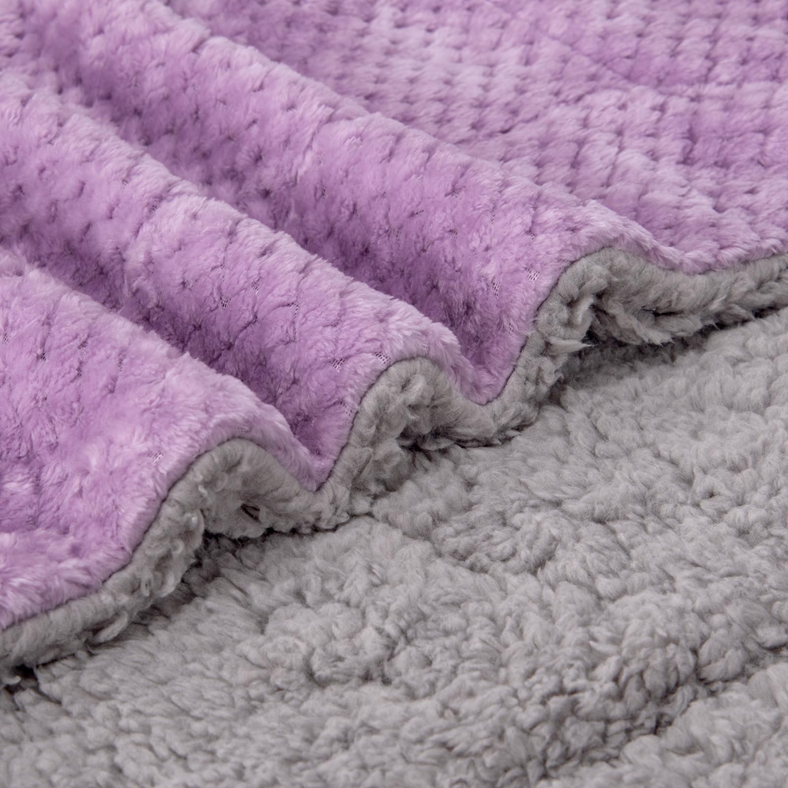 Wonder Miracle fuzzy sherpa blanket is travel-friendly for soothing comfort anywhere.