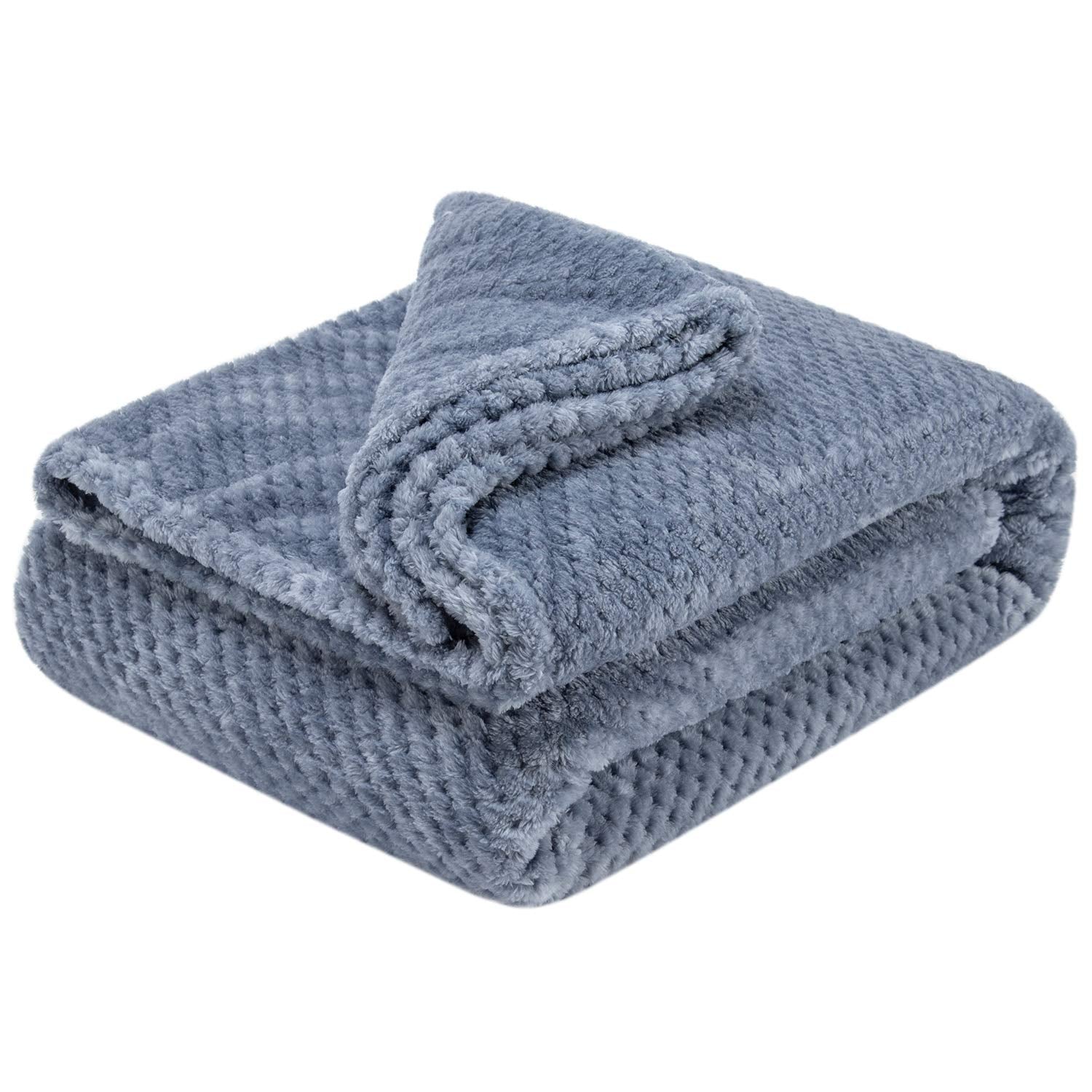 Wonder Miracle fuzzy throw blanket folded for travel and packing