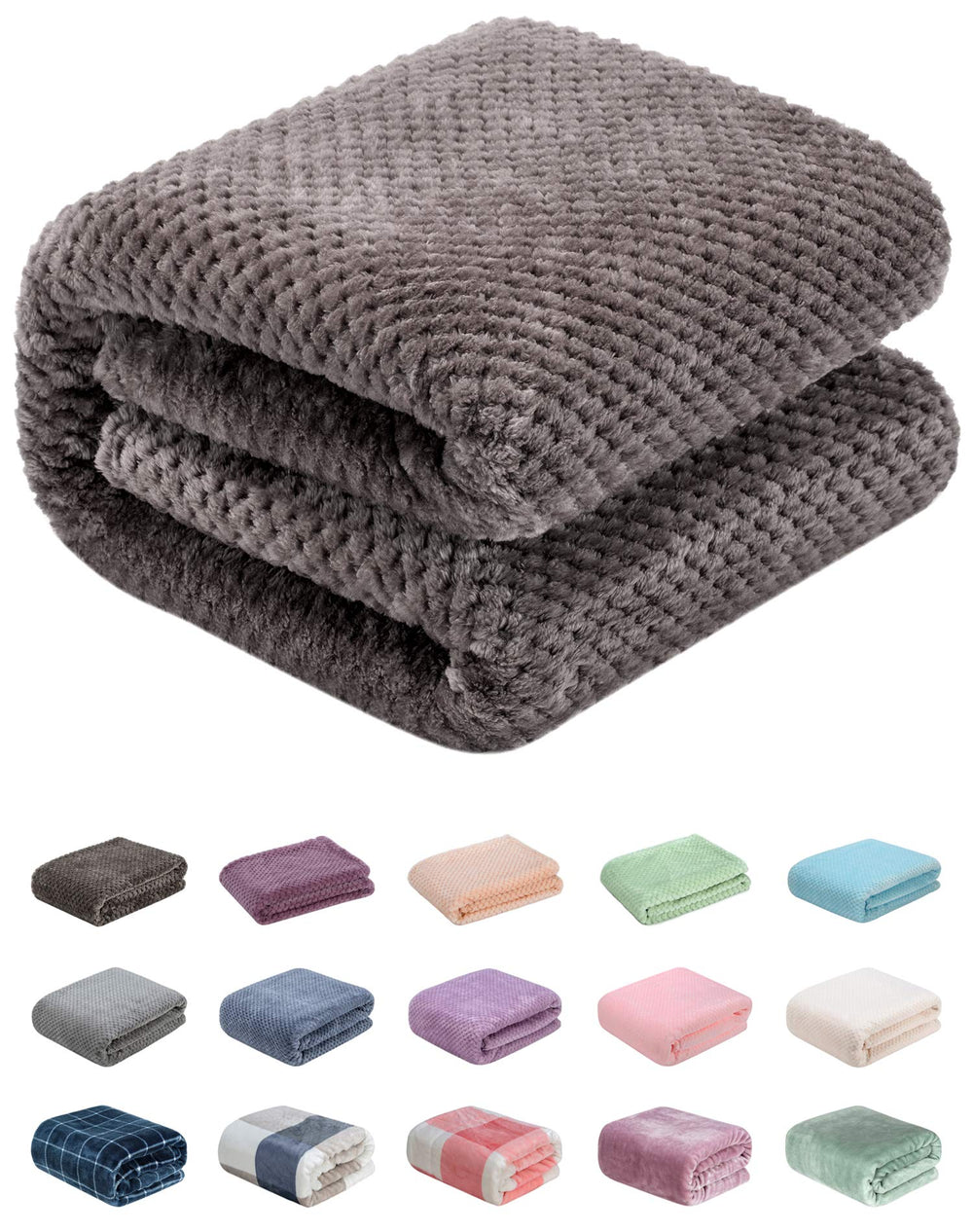 Wonder Miracle fuzzy throw blanket front view shows cozy warmth and soft texture.