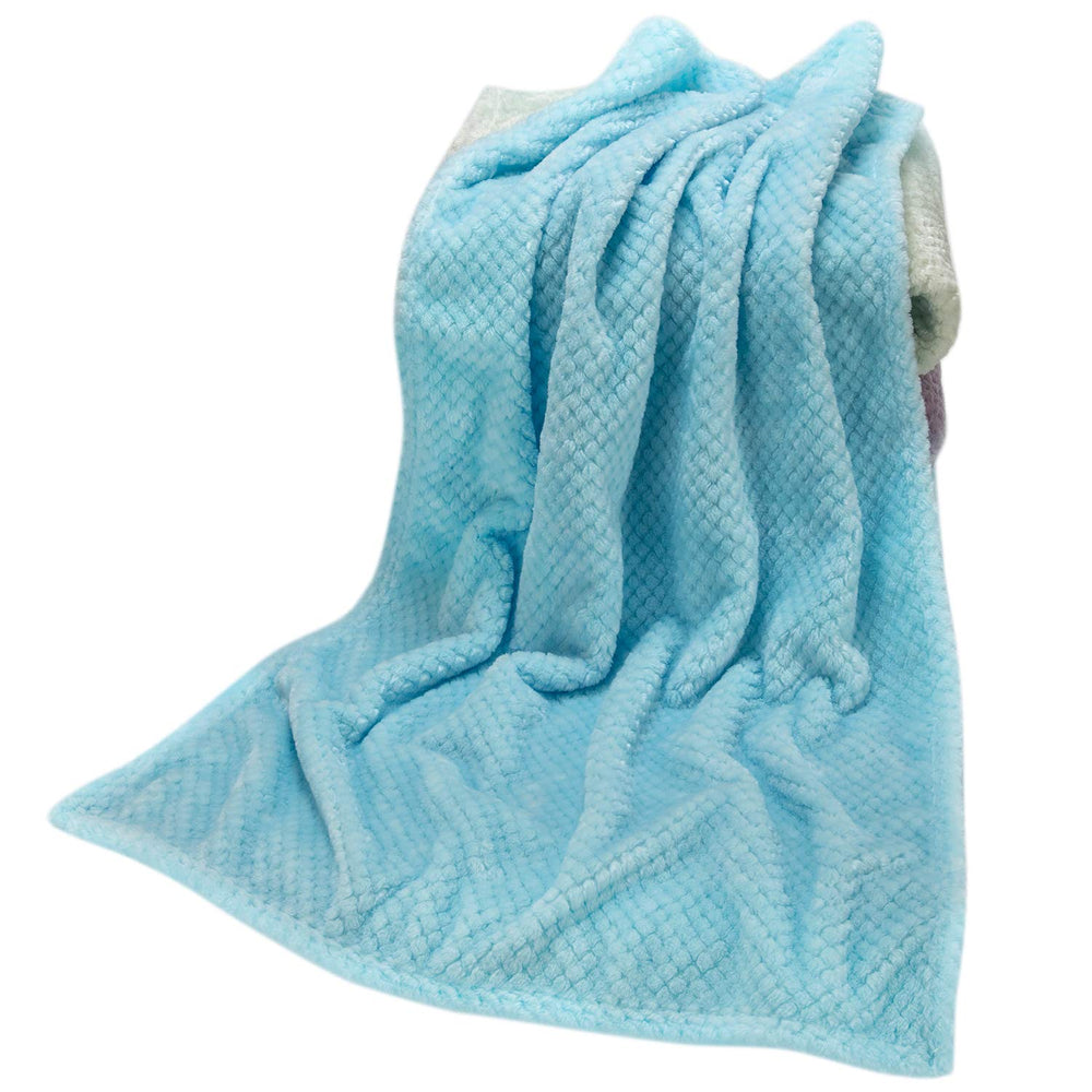 Wonder Miracle fuzzy throw blanket ice blue stroller cover increases baby comfort