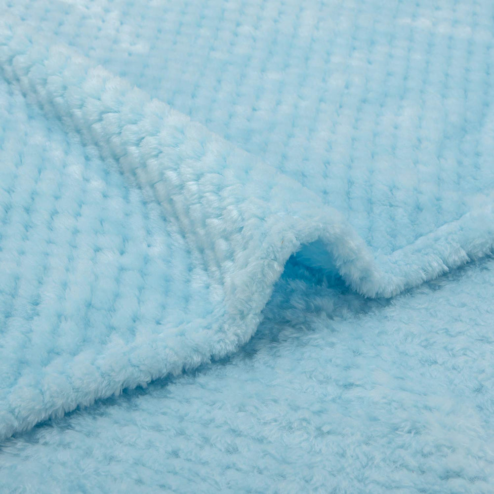Wonder Miracle fuzzy throw blanket ice blue couch setup invites relaxation