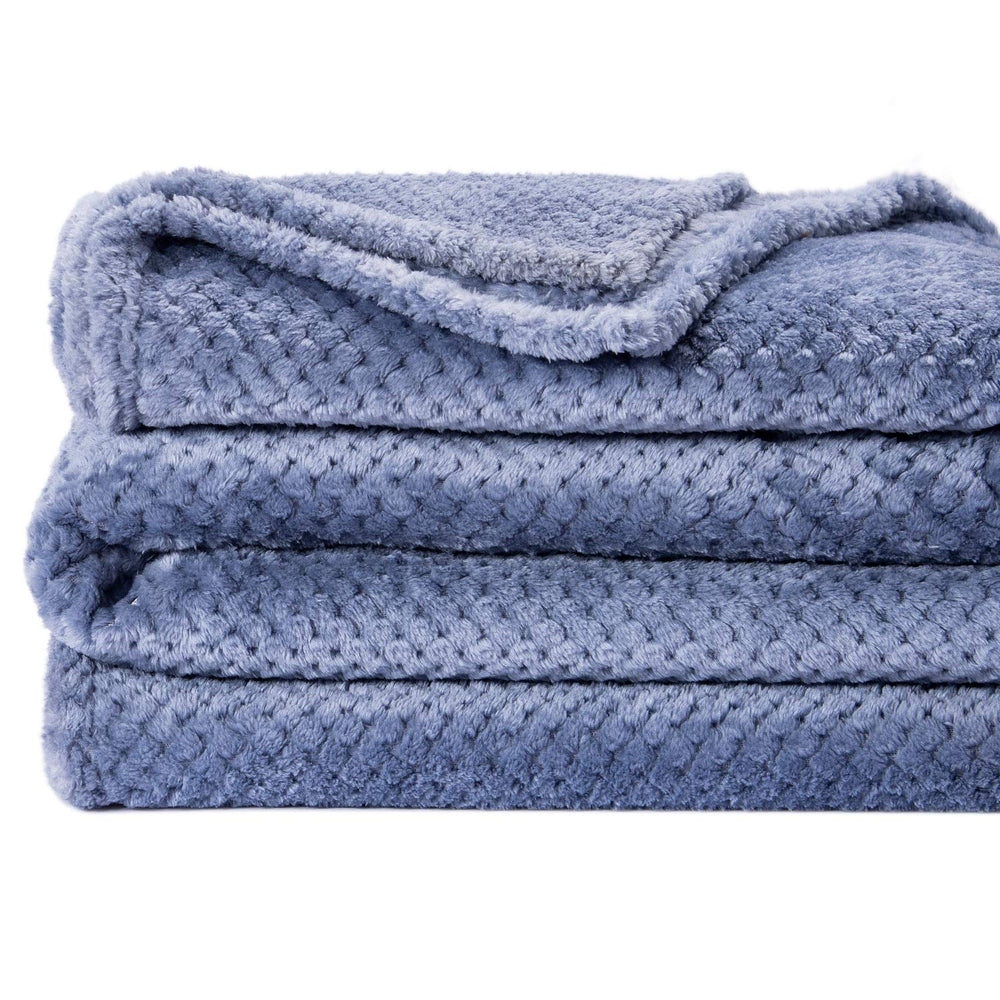Wonder Miracle Fuzzy Throw Blanket plush fleece detail for warmth and texture.