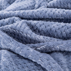 Wonder Miracle Fuzzy Throw Blanket smoked blue color adds calm decor.