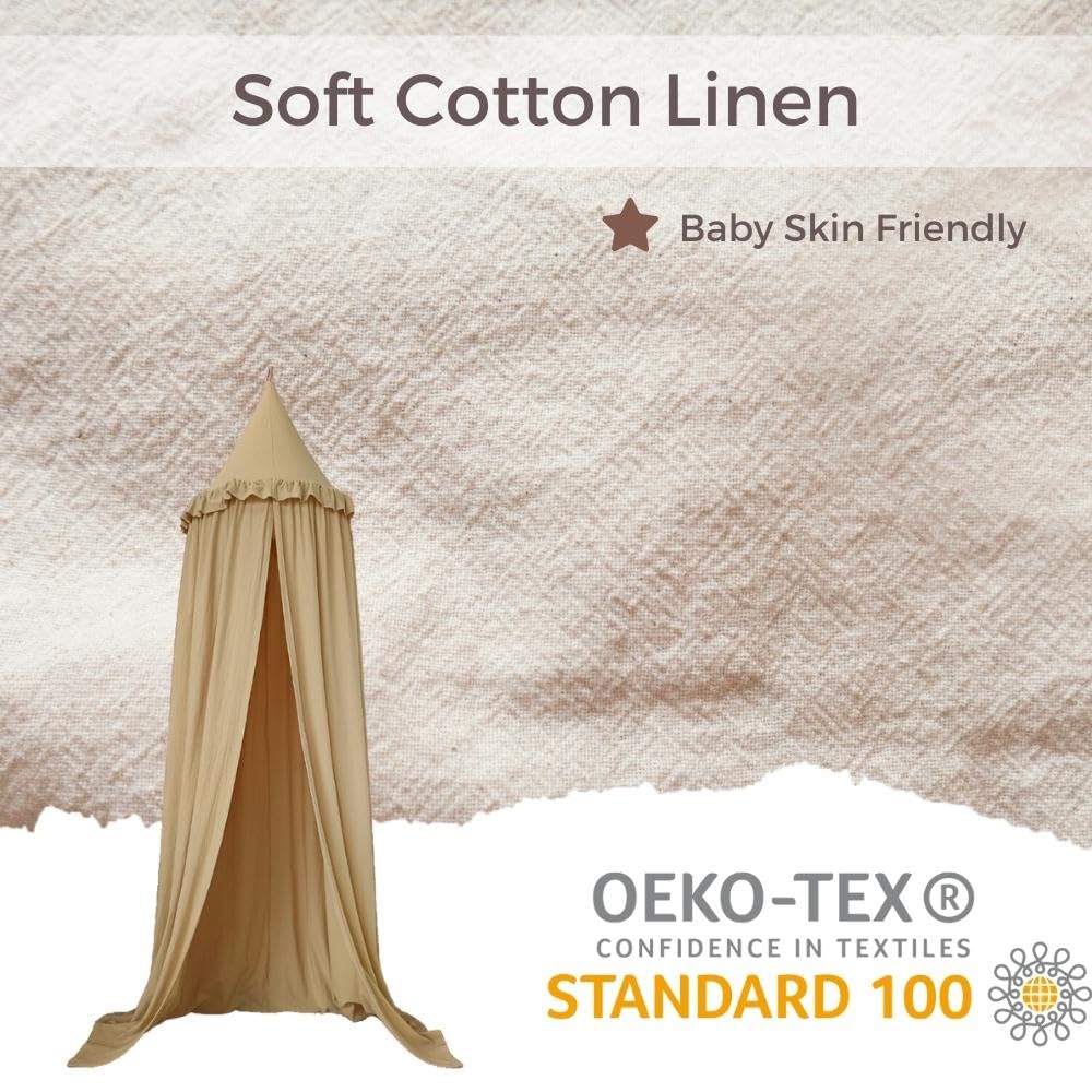 Wonder Space soft skin friendly cotton canopy feels breathable for easy lounging.