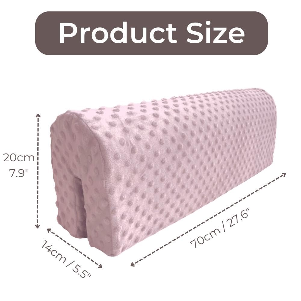Soft fleece fabric wrap around memory foam padding in pink