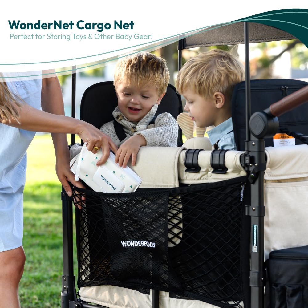 WonderFold black cargo net complements WonderFold wagons
