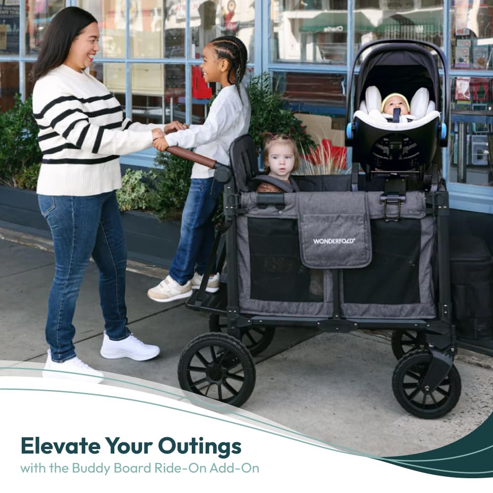 Buddy Board slip-resistant surface provides secure footing during rides.